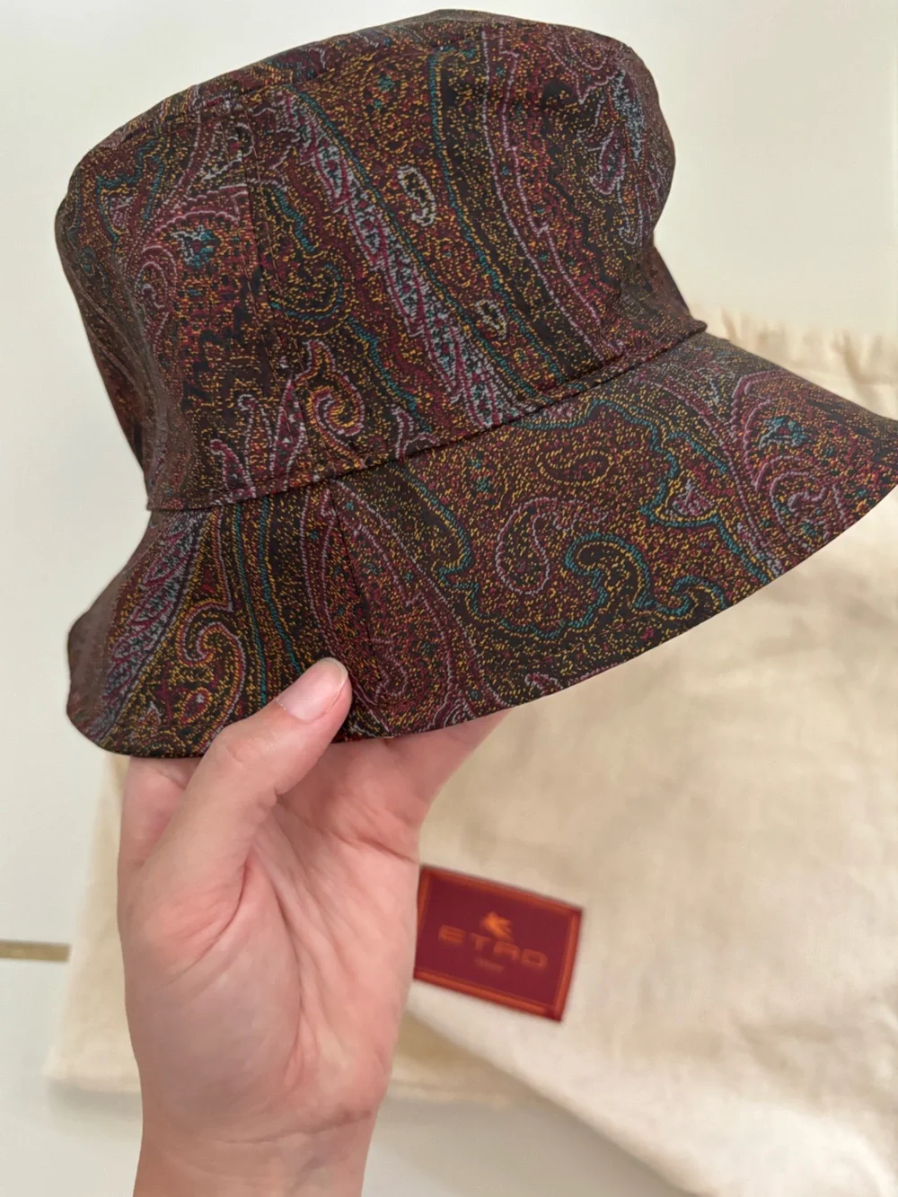 Etro Paisley Print Bucket Hat Size 57 Like New
